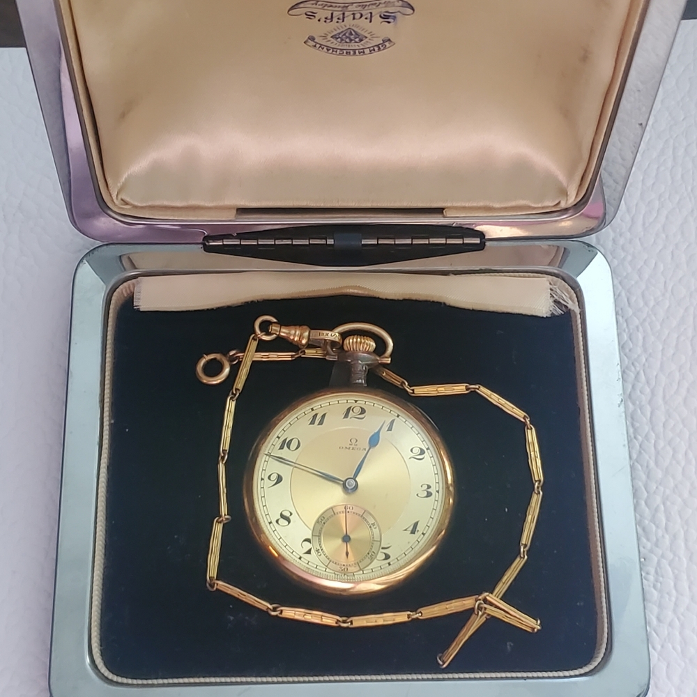 1920's Antique Art Deco Omega Pocket Watch 12K GOLD 1/10 - Picture 9 of 11